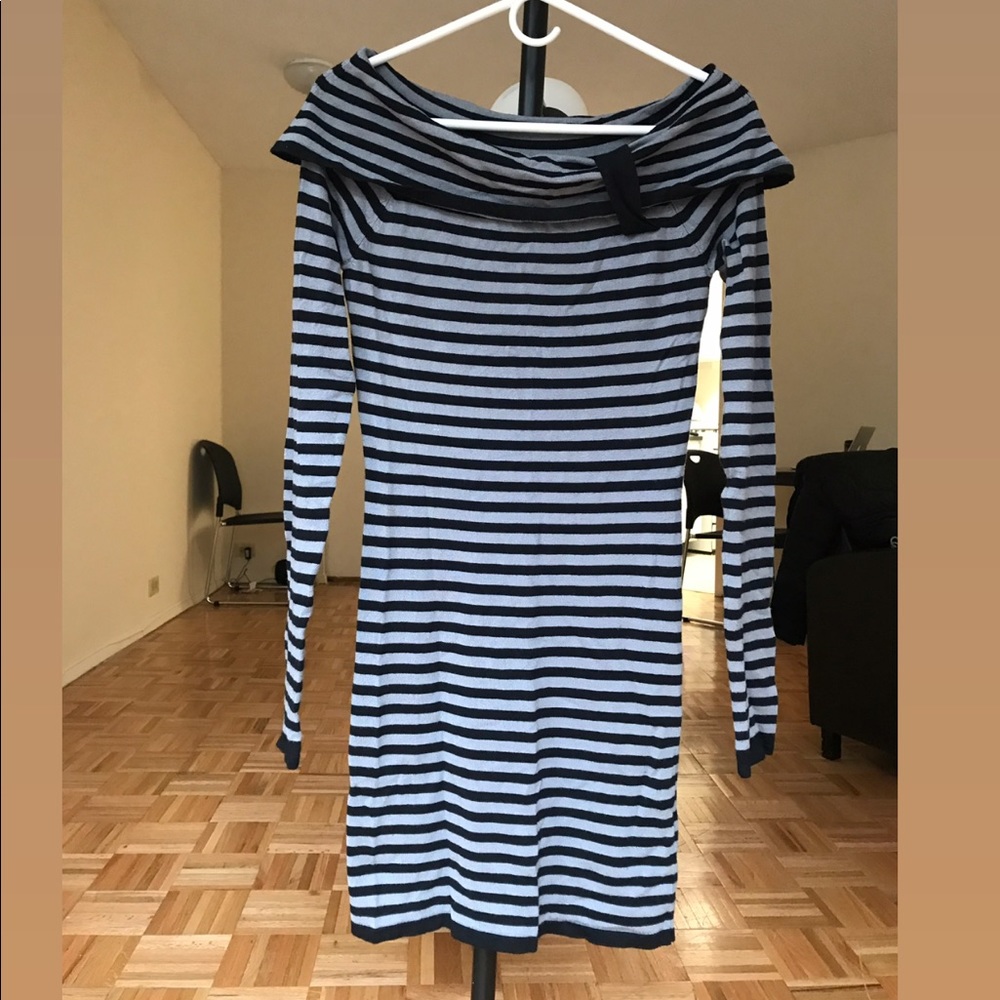 Striped winter fall dress